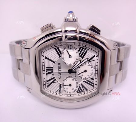 Cartier Roadster Stainless Steel Chronograph Replica Watch